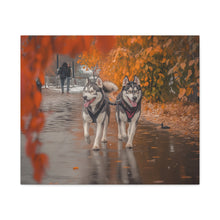 Load image into Gallery viewer, Husky Wall Art Canvas - Autumn Vibes Home Decor
