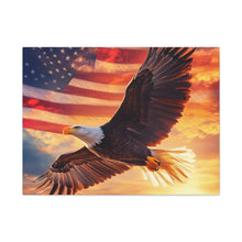 Load image into Gallery viewer, Patriotic Eagle Canvas Wall Art - 1.25" Stretched Frame