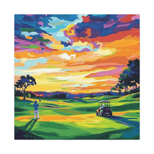 Load image into Gallery viewer, Vibrant Golf Sunset Canvas Art