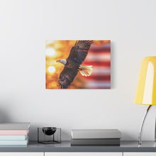 Load image into Gallery viewer, Eagle in Flight Canvas Art - 12x12 Stretched Wall Decor