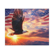 Load image into Gallery viewer, Eagle Sunset Canvas Wall Art - Patriotic Home Decor
