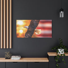 Load image into Gallery viewer, Eagle in Flight Canvas Art - 12x12 Stretched Wall Decor