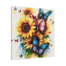 Load image into Gallery viewer, Vibrant Floral Canvas Wall Art, Butterfly Decor