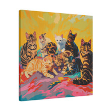Load image into Gallery viewer, Colorful Cat Canvas Art - Vibrant Cat Portraits for Cat Lovers