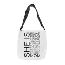 Load image into Gallery viewer, Adjustable Tote Bag (AOP) - She is