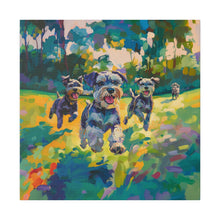 Load image into Gallery viewer, Vibrant Schnauzer Dogs Canvas Wall Art