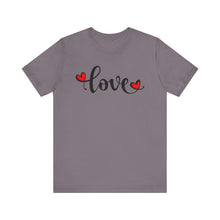 Load image into Gallery viewer, Love Graphic Unisex Short Sleeve Tee - Perfect for Valentine's Day and Everyday Wear