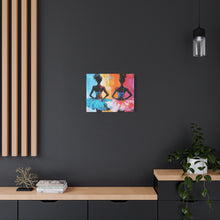 Load image into Gallery viewer, Dancing Ballerinas Canvas Wall Art, Colorful Abstract Ballet Painting, Girls Room Decor, Gift for Dance Lovers, Modern Art
