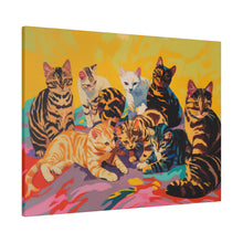 Load image into Gallery viewer, Colorful Cat Canvas Art - Vibrant Cat Portraits for Cat Lovers