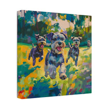 Load image into Gallery viewer, Vibrant Schnauzer Dogs Canvas Wall Art