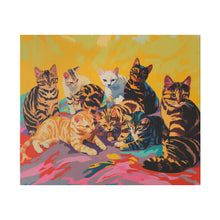 Load image into Gallery viewer, Colorful Cat Canvas Art - Vibrant Cat Portraits for Cat Lovers