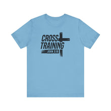 Load image into Gallery viewer, Faith Inspired Unisex Jersey Tee - 'Cross Training' with John 3:16