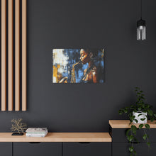 Load image into Gallery viewer, Saxophone Art Canvas, Jazz Decor, Music Lover Gift, Home Wall Art, Portrait Painting, Modern Artwork, Unique Gift Idea