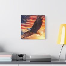 Load image into Gallery viewer, Patriotic Eagle Canvas Wall Art - 1.25" Stretched Frame