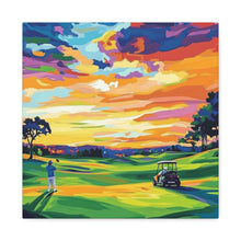 Load image into Gallery viewer, Vibrant Golf Sunset Canvas Art