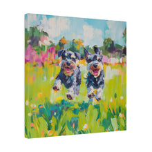 Load image into Gallery viewer, Playful Schnauzer Dogs Canvas Art