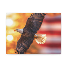 Load image into Gallery viewer, Eagle in Flight Canvas Art - 12x12 Stretched Wall Decor