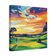 Load image into Gallery viewer, Vibrant Golf Sunset Canvas Art
