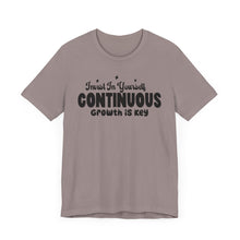 Load image into Gallery viewer, Motivational Short Sleeve Tee - Invest In Yourself, Continuous Growth Is Key