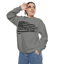 Load image into Gallery viewer, Veteran Flag Unisex Garment-Dyed Sweatshirt - Comfortable Tribute for Heroes