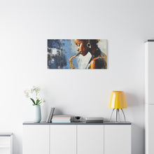 Load image into Gallery viewer, Saxophone Art Canvas, Music Lover Decor, Jazz Wall Art, Unique Gift for Musicians, Home Office Decoration, Inspirational Artwork