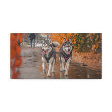 Load image into Gallery viewer, Husky Wall Art Canvas - Autumn Vibes Home Decor