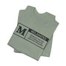 Load image into Gallery viewer, Unisex Jersey Tee - "Melanated" Graphic Short Sleeve Shirt