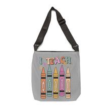Load image into Gallery viewer, Adjustable Tote Bag (AOP) - I Teach