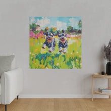 Load image into Gallery viewer, Playful Schnauzer Dogs Canvas Art