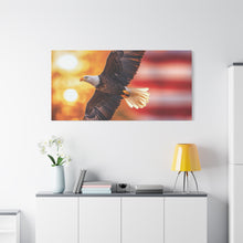 Load image into Gallery viewer, Eagle in Flight Canvas Art - 12x12 Stretched Wall Decor