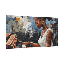 Load image into Gallery viewer, Piano Woman Canvas Art, Stylish Modern Decor, Gift for Music Lovers, Home Wall Art, Unique Artistic Playroom Decor