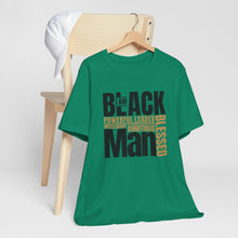Load image into Gallery viewer, Empowering Unisex Jersey Tee - "I Am BLACK Man: Powerful Leader, Intelligent, Ambitious, Blessed"