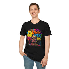Load image into Gallery viewer, Melanin Queen Unisex Softstyle T-Shirt - Strong & Proud Design