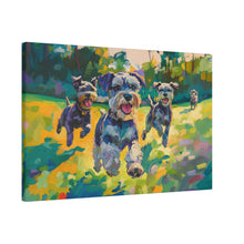 Load image into Gallery viewer, Vibrant Schnauzer Dogs Canvas Wall Art