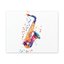 Load image into Gallery viewer, Vibrant Saxophone Canvas Wall Art - Perfect for Music Lovers