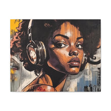 Load image into Gallery viewer, Artistic Matte Canvas Print - Stylish Woman with Headphones