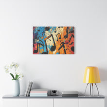 Load image into Gallery viewer, Vibrant Music Note Canvas Art - Colorful Stretched Wall Decor
