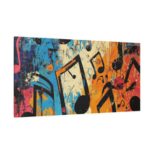 Load image into Gallery viewer, Vibrant Music Note Canvas Art - Colorful Stretched Wall Decor