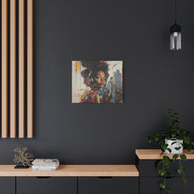 Load image into Gallery viewer, Urban Chic Canvas Art - Vibrant Female Portrait with Headphones