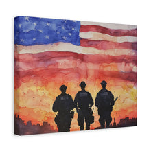 Load image into Gallery viewer, Inspirational Police Wall Art Canvas - Support Our Heroes