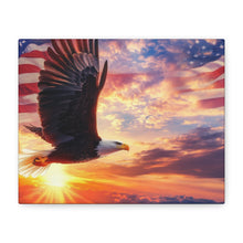 Load image into Gallery viewer, Eagle Sunset Canvas Wall Art - Patriotic Home Decor