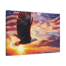 Load image into Gallery viewer, Eagle Sunset Canvas Wall Art - Patriotic Home Decor