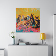 Load image into Gallery viewer, Colorful Cat Canvas Art - Vibrant Cat Portraits for Cat Lovers