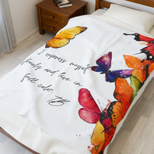 Load image into Gallery viewer, Butterfly Plush Blanket