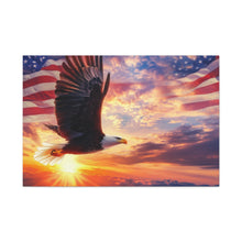 Load image into Gallery viewer, Eagle Sunset Canvas Wall Art - Patriotic Home Decor