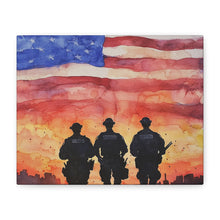 Load image into Gallery viewer, Inspirational Police Wall Art Canvas - Support Our Heroes