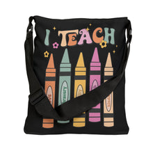 Load image into Gallery viewer, Adjustable Tote Bag (AOP) - I Teach