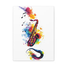 Load image into Gallery viewer, Vibrant Saxophone Art Canvas Print - Colorful Wall Decor