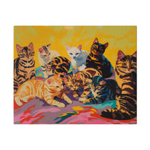 Load image into Gallery viewer, Colorful Cat Canvas Art - Vibrant Cat Portraits for Cat Lovers