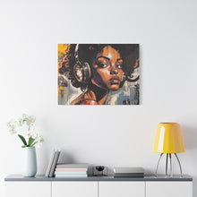Load image into Gallery viewer, Artistic Matte Canvas Print - Stylish Woman with Headphones